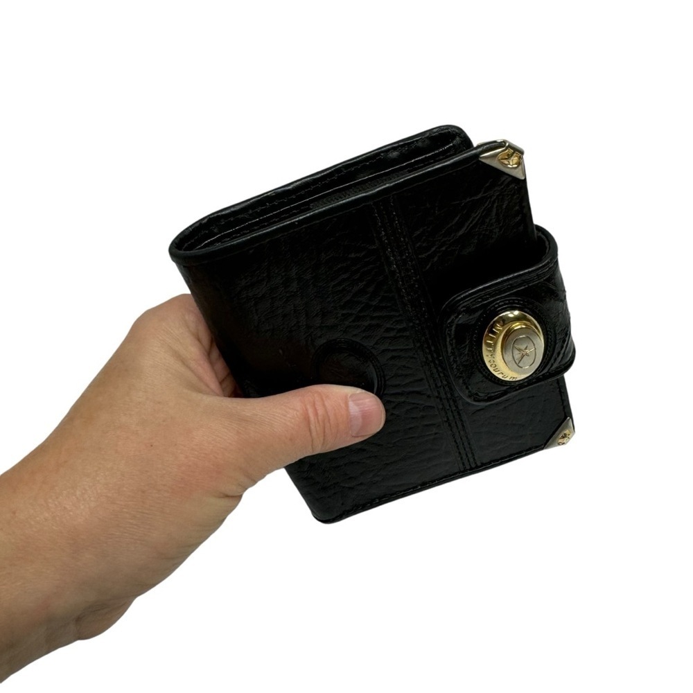 Mitty Wallet Women’s Purse Pouch Brazilian Leather Black Gold Buckle Western - Picture 3 of 16